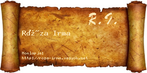 Róza Irma névjegykártya