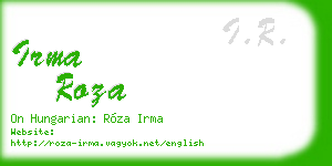 irma roza business card